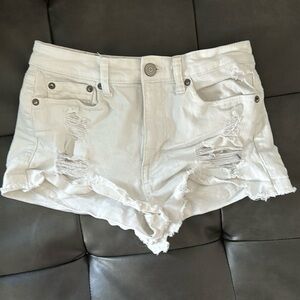Aero White jean shorts